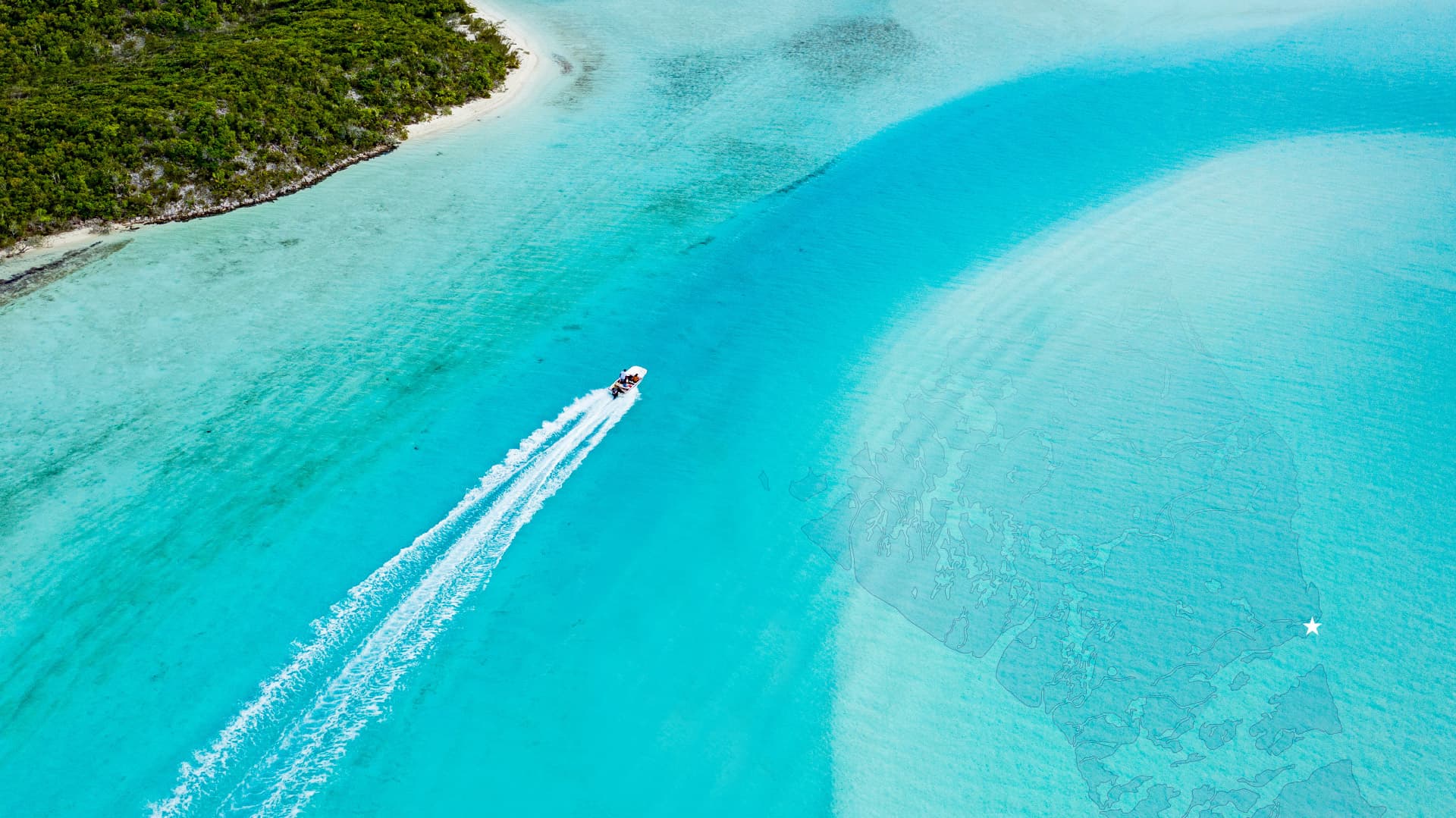 Open turquoise water off Andros Island